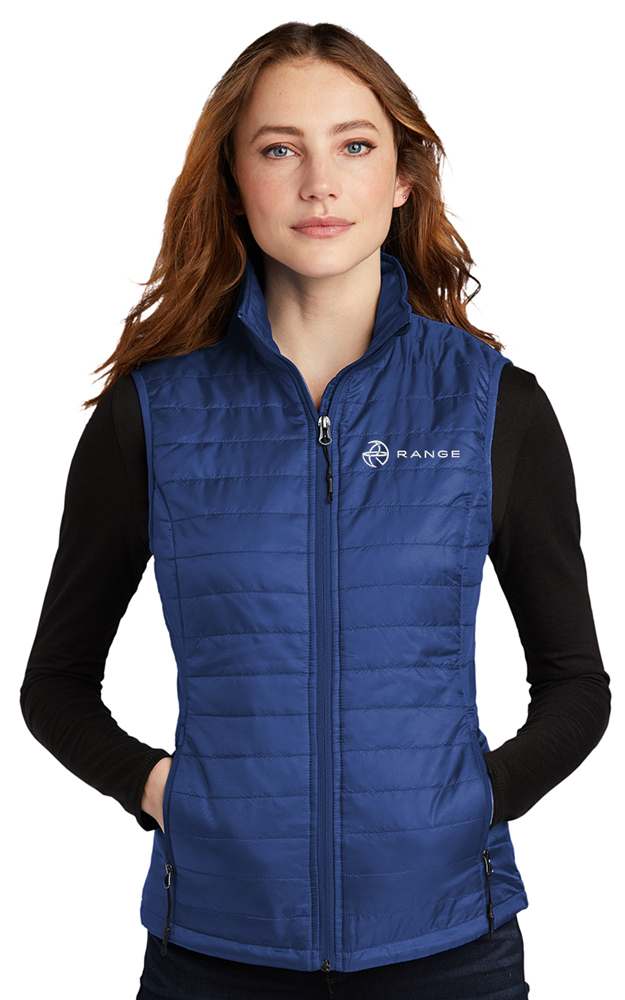 Ladies Packable Puffy Vest Range Swag